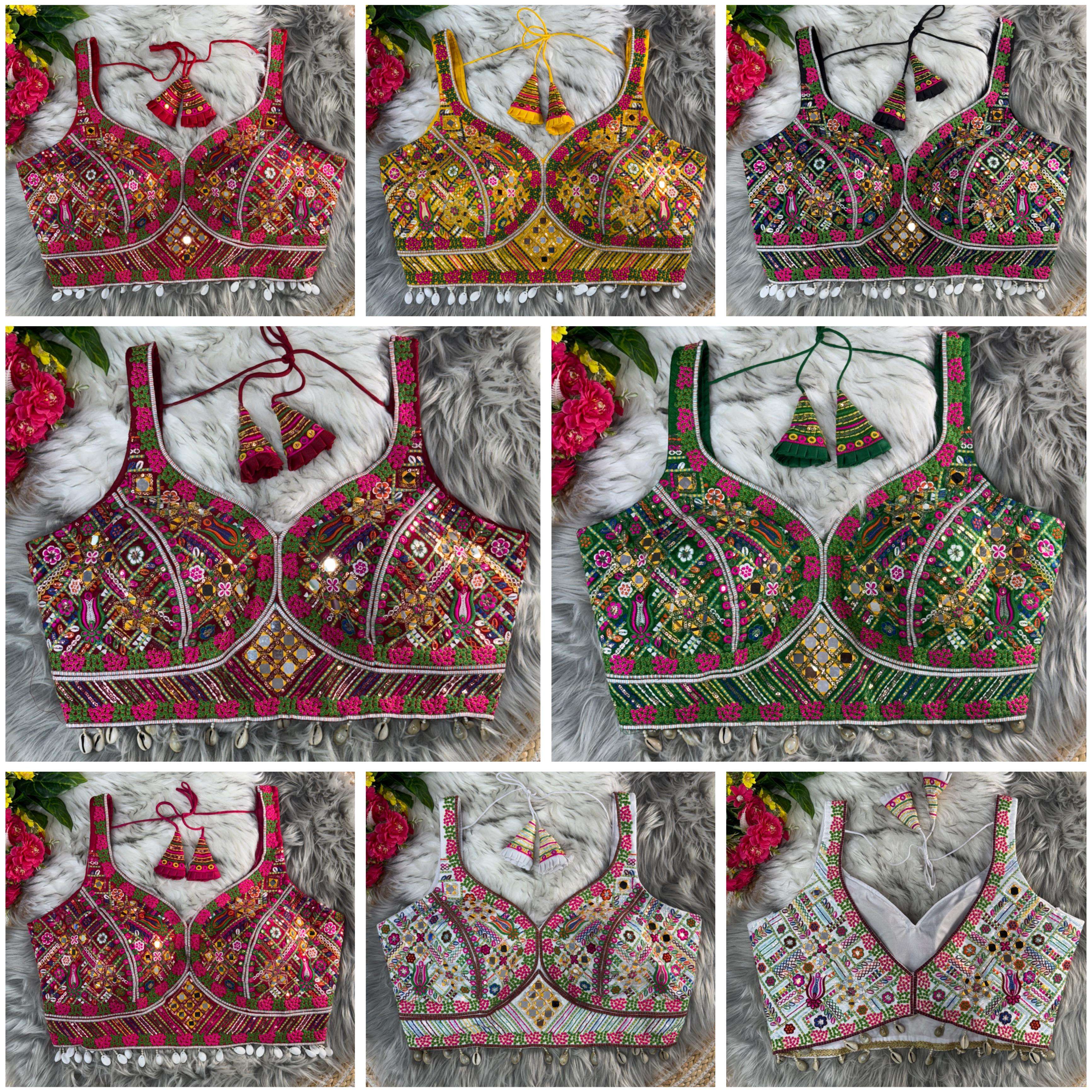 Fancy Bollywood Design With Kaudi Lace & Handmirror Work BLOUSE 